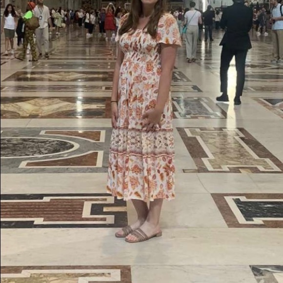 Long Dress with Floral/Fall Print - Picture 5 of 5